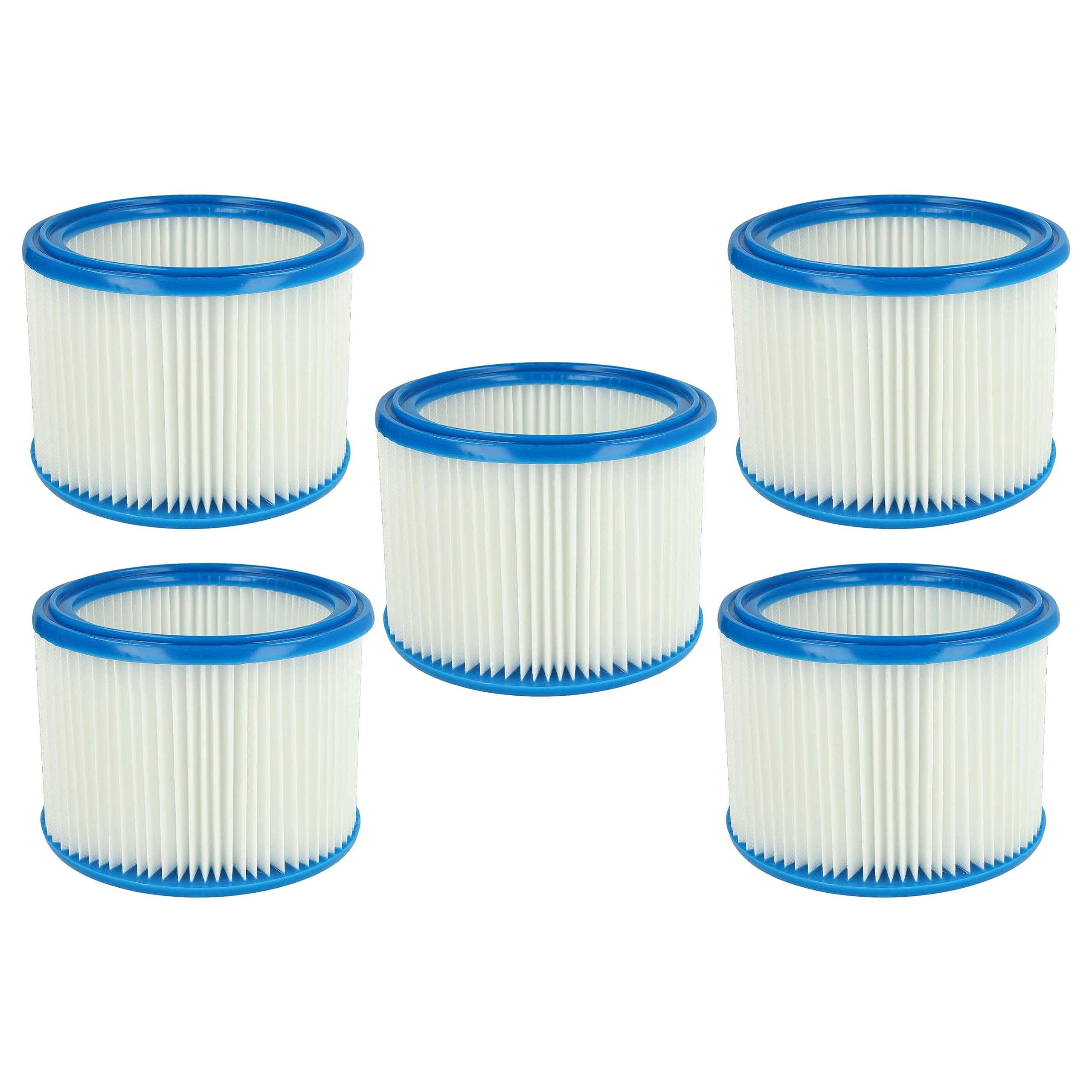 vhbw set da 5x filtro a pieghe piatte sostituisce Narex 00763290 per aspirapolvere - Cartuccia filtrante