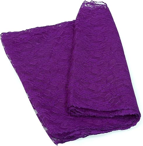 Miniatura 3 de MDS Paquete de 5 yardas de tela de encaje Raschel sólido para novia, perno de tela de encaje vintage para vestido de novia, moda, manualidades,