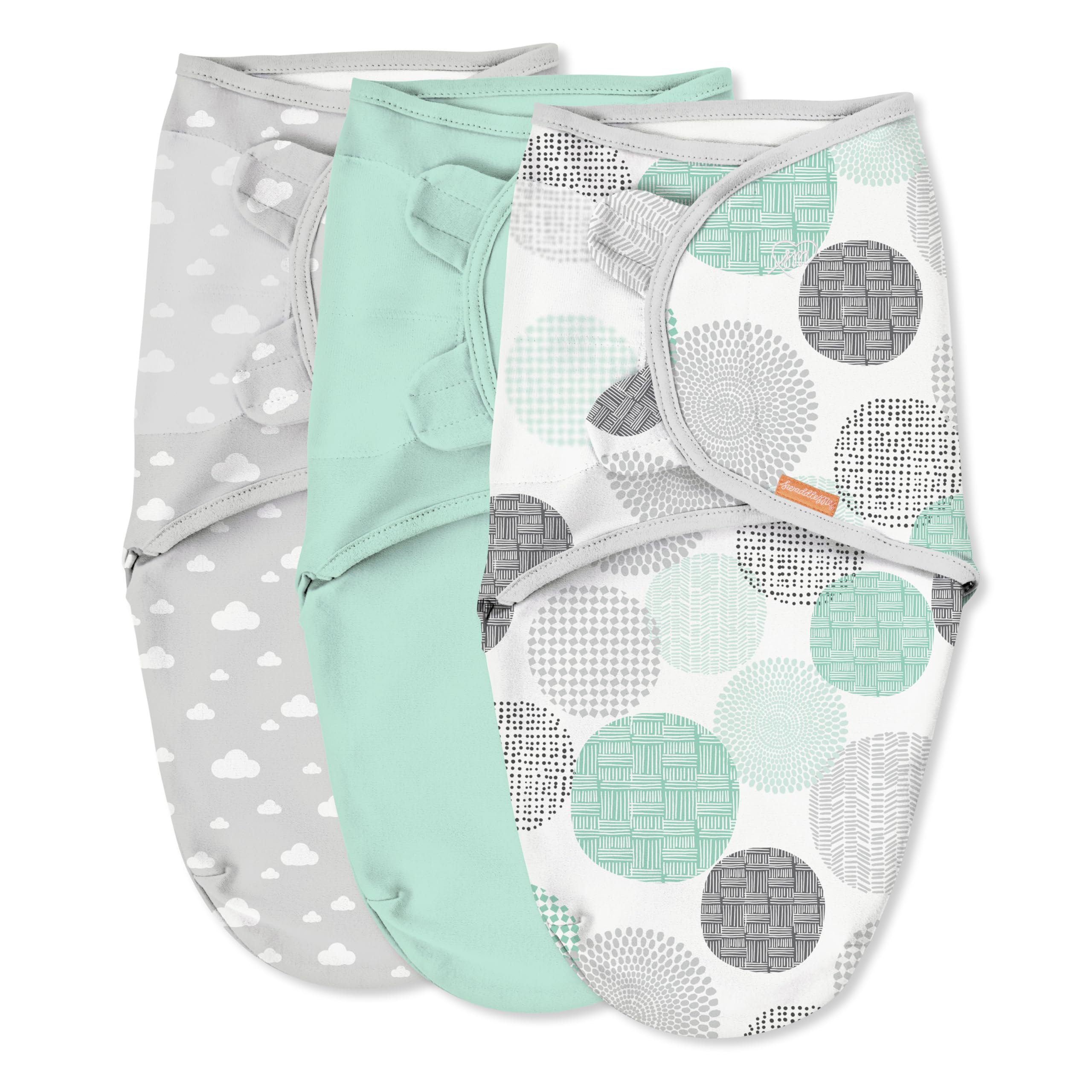 by Ingenuity Original Swaddle - Size Small/Medium, 0-3 Months, 3-Pack (Floating Geo)