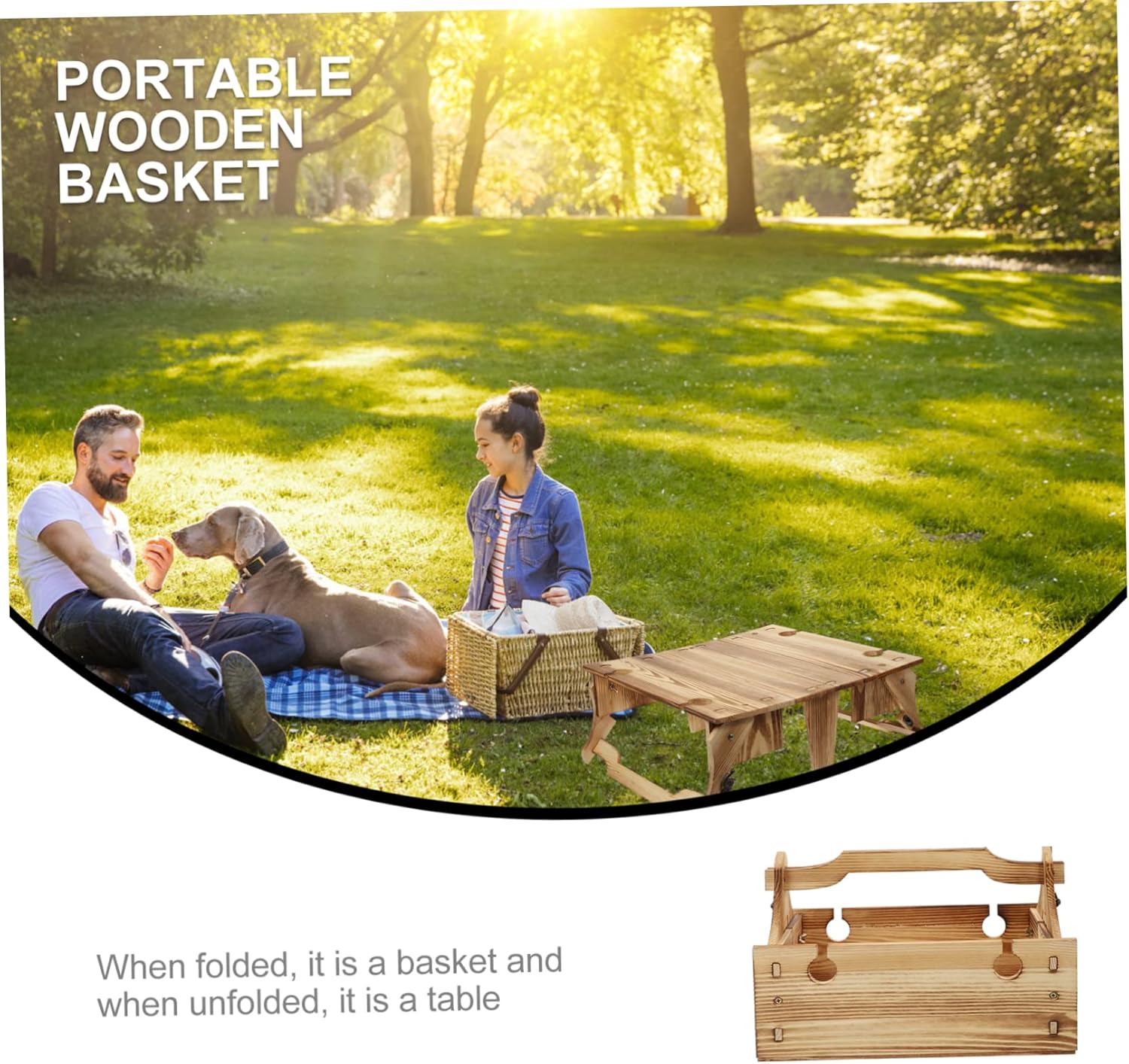 1pc Outdoor Folding Wooden Desk Portable Collapsible Table for Picnics Camping and Beach Use Lightweight Design Easy to up and Store Modern Deep Wood Finish
