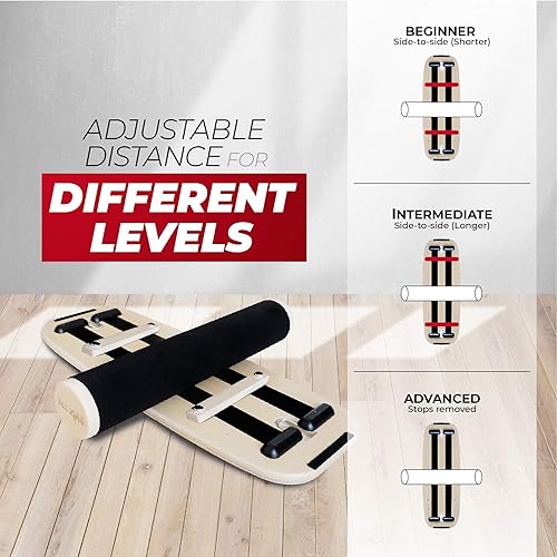 Miniatura 7 de Yes4All Balance Board Sports Trainer, Surf Trainer Board With Adjustable Stoppers, Improve Core Strength and Balance Control H. Combo Gimnasio