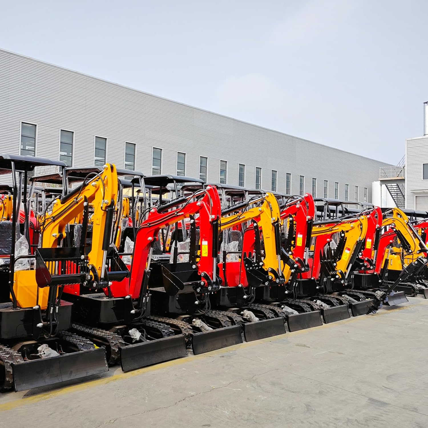Mini Excavator Attahment, Ripper, Rake, 200mm Auger, Grapple, 200mm Narrow Bucket for Excavator, 8pcs Attachment Kit for Excavator Digging, Soil Loosening, Ditch Cleaning, Grab Wood, Drill Hole