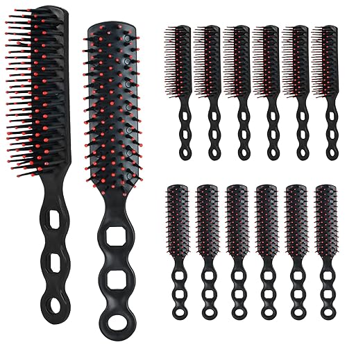 Miniatura 1 de Paquete de 30 cepillos de pelo a granel, desechables antiestáticos, desenredantes, cepillo de pelo a granel para hotel, ancianos, hogar, sin hogar,