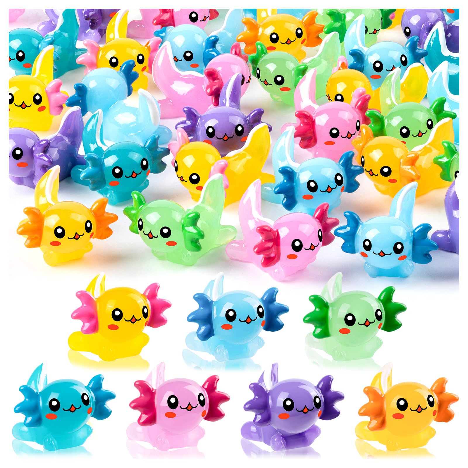 FFNIU 140Pcs Mini Resin Axolotl - dollhouse accessories | Mubboo