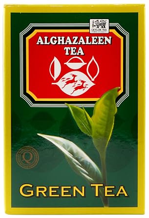 Alghazaleen Green Tea 8.8oz Loose Leaf Tea Ceylon Green Tea 250g Box