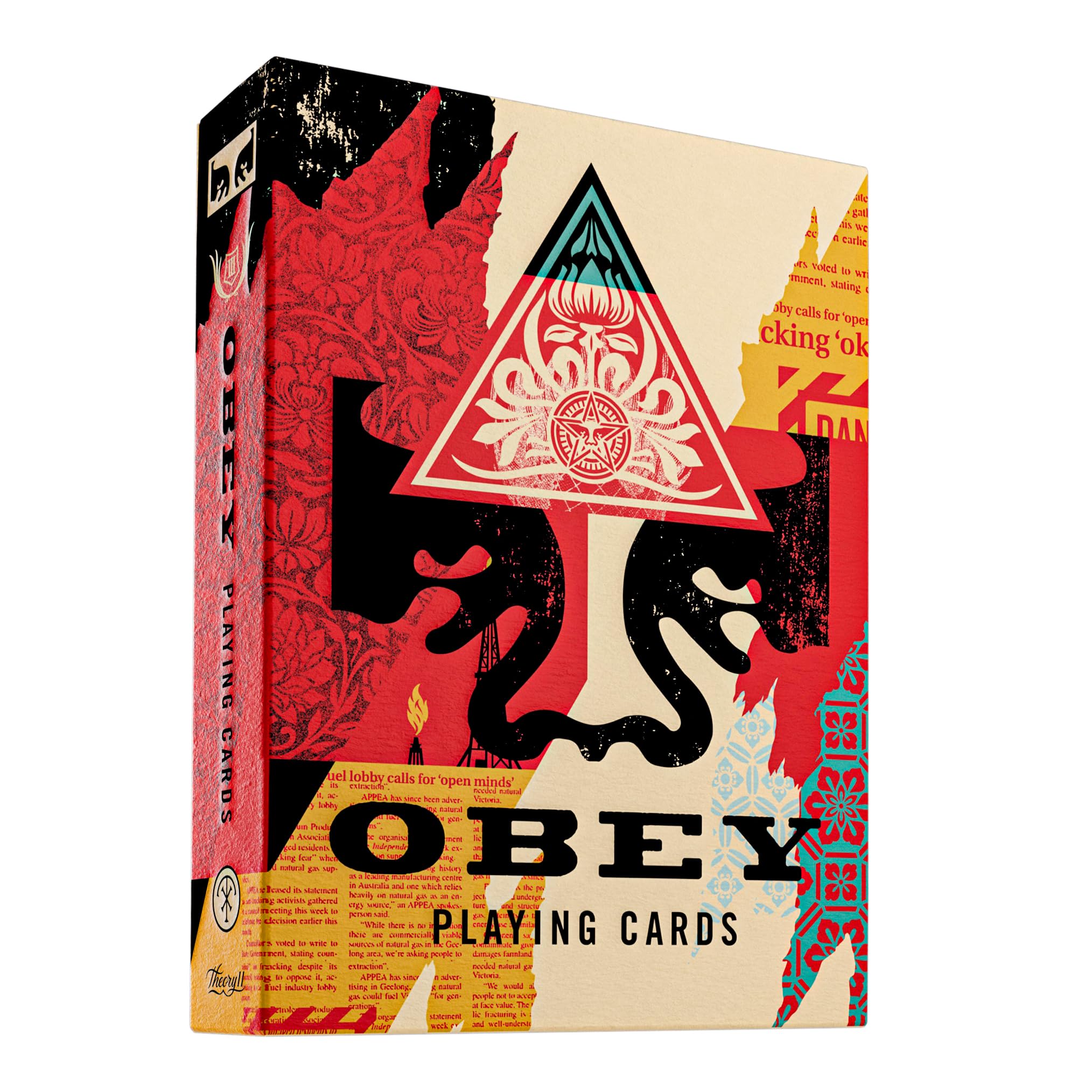 theory11 Collage Obey Playing Cards, Premium Playing Cards, Poker Size Standard Index