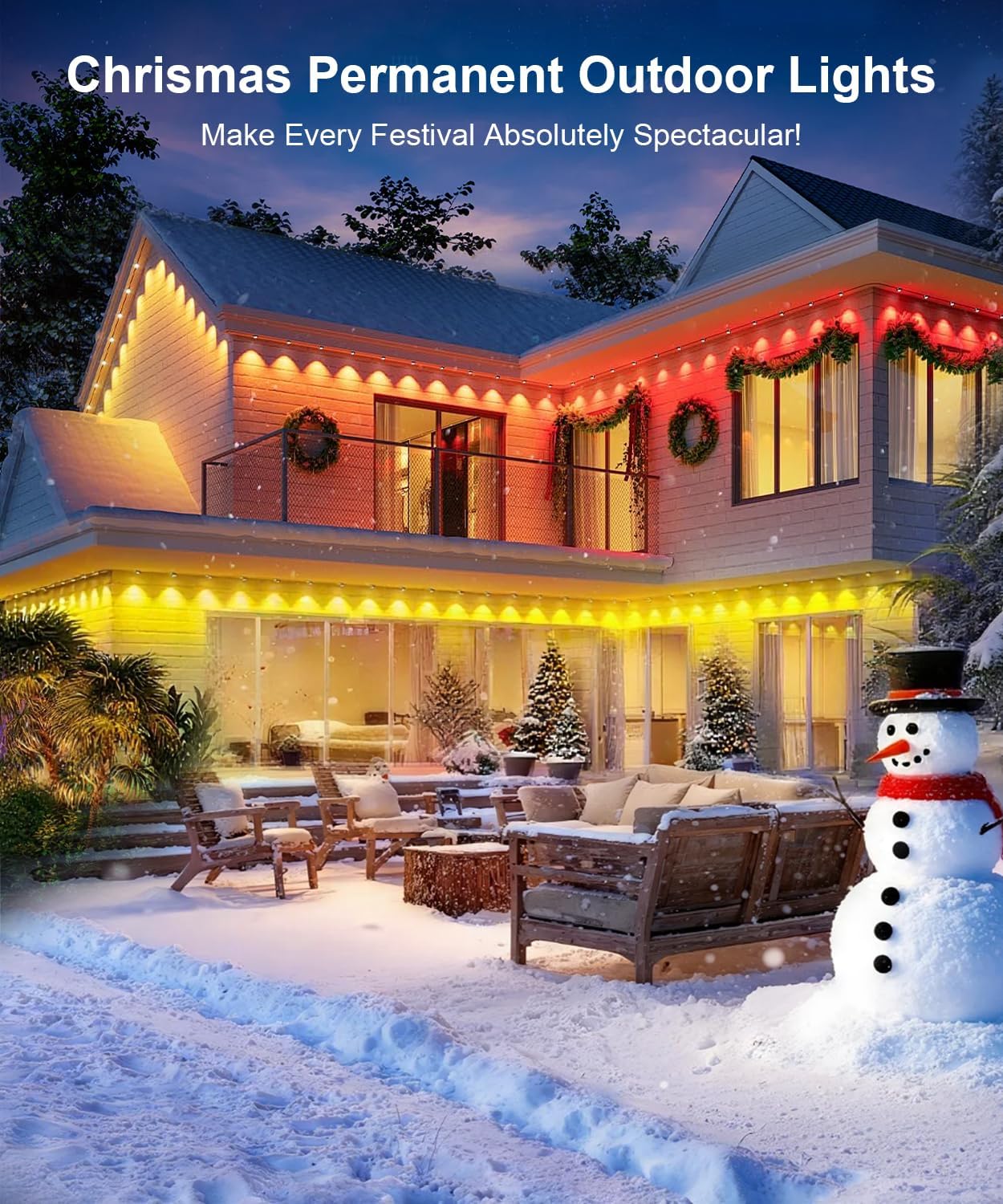 Transform Your Home with Fussion Permanent Outdoor RGB Lights: The Ultimate Smart Lighting for Every Occasion!