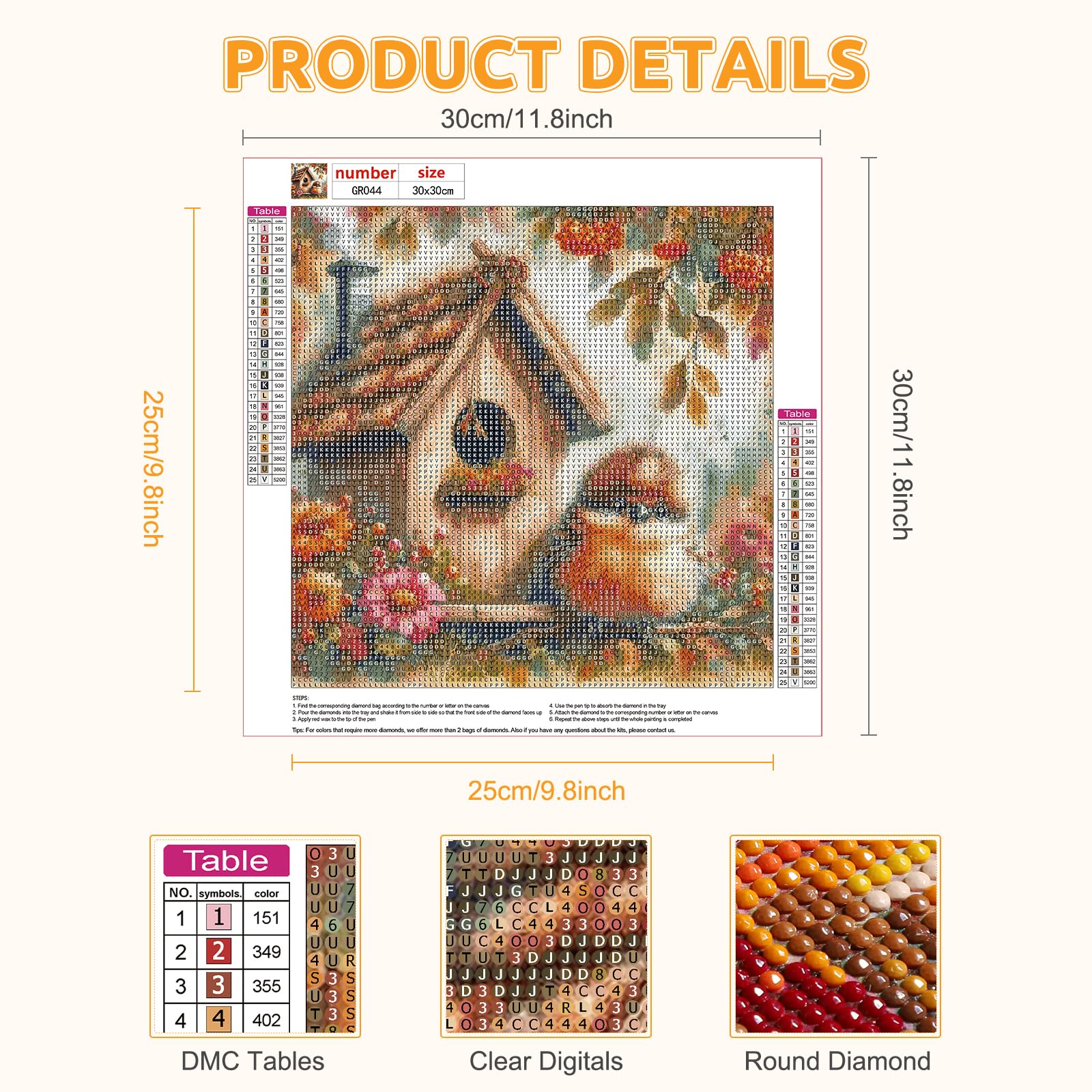 RICUVED Zen Diamond Painting 5D Adulte Complet,Bougie Fleur Kit