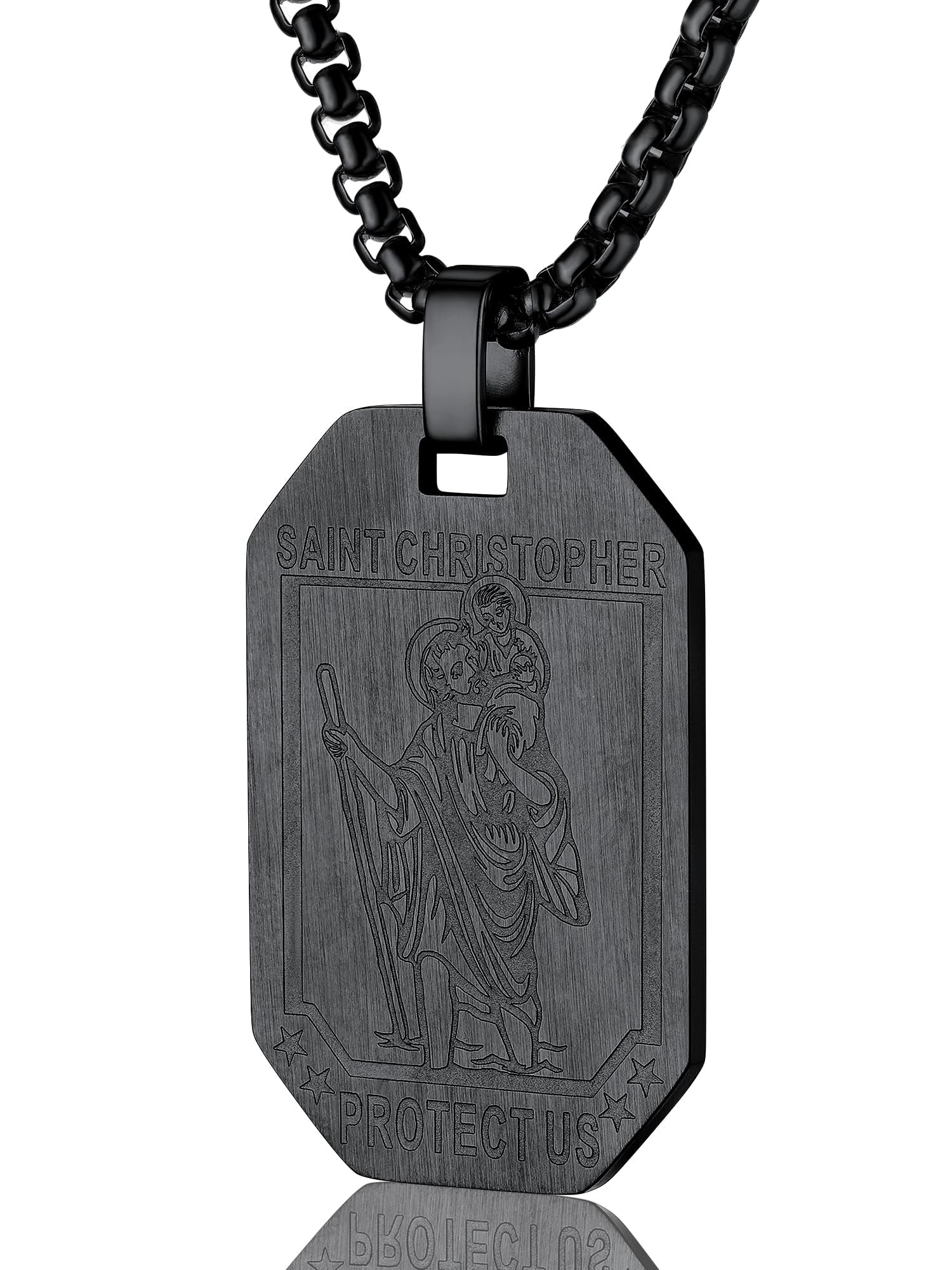 PROSTEEL St Christopher/St Benedict/St Michael Pendant Necklace for Men