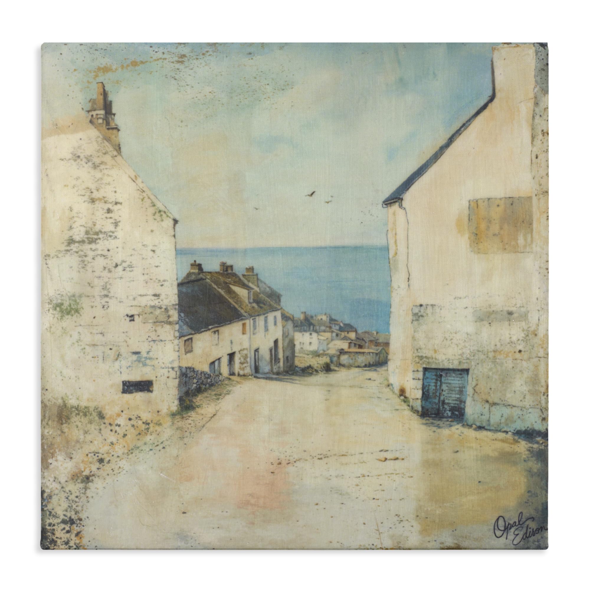 Stupell Industries 'Coastal Town Walk', Canvas Art, 36 x 36 Inches, Easy to Hang and Sturdy, Made in USA, by Opal Edison