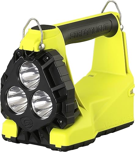 Streamlight 44301 Div 2 Vulcan 180 Sistema estándar 120 V100 V CA AC12 V CC, incluye correa de hombro, amarillo