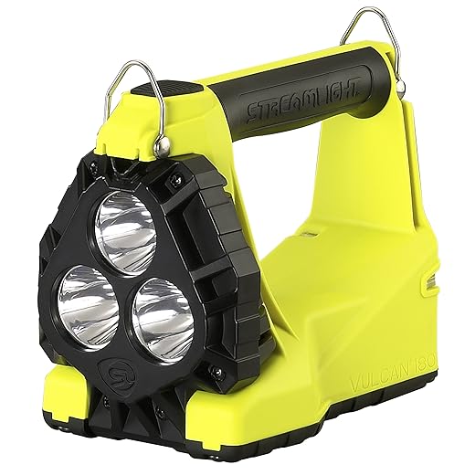 Streamlight 44301 Div 2 Vulcan 180 Standard System-120V/100V AC AC/12V DC, includes shoulder strap, Yellow