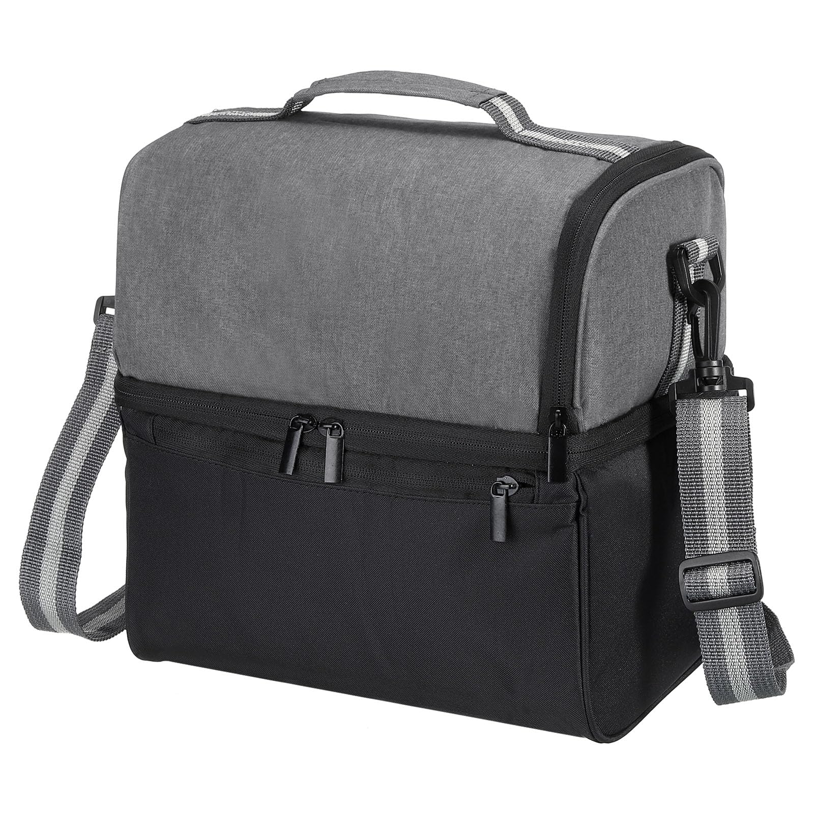 Sac à déjeuner isotherme en tissu Oxford imperméable, sac fourre-tout thermique portable, boîte à déjeuner, récipient alimentaire pour le travail, le bureau, le pique-nique en plein air, 26,7 x 18 x