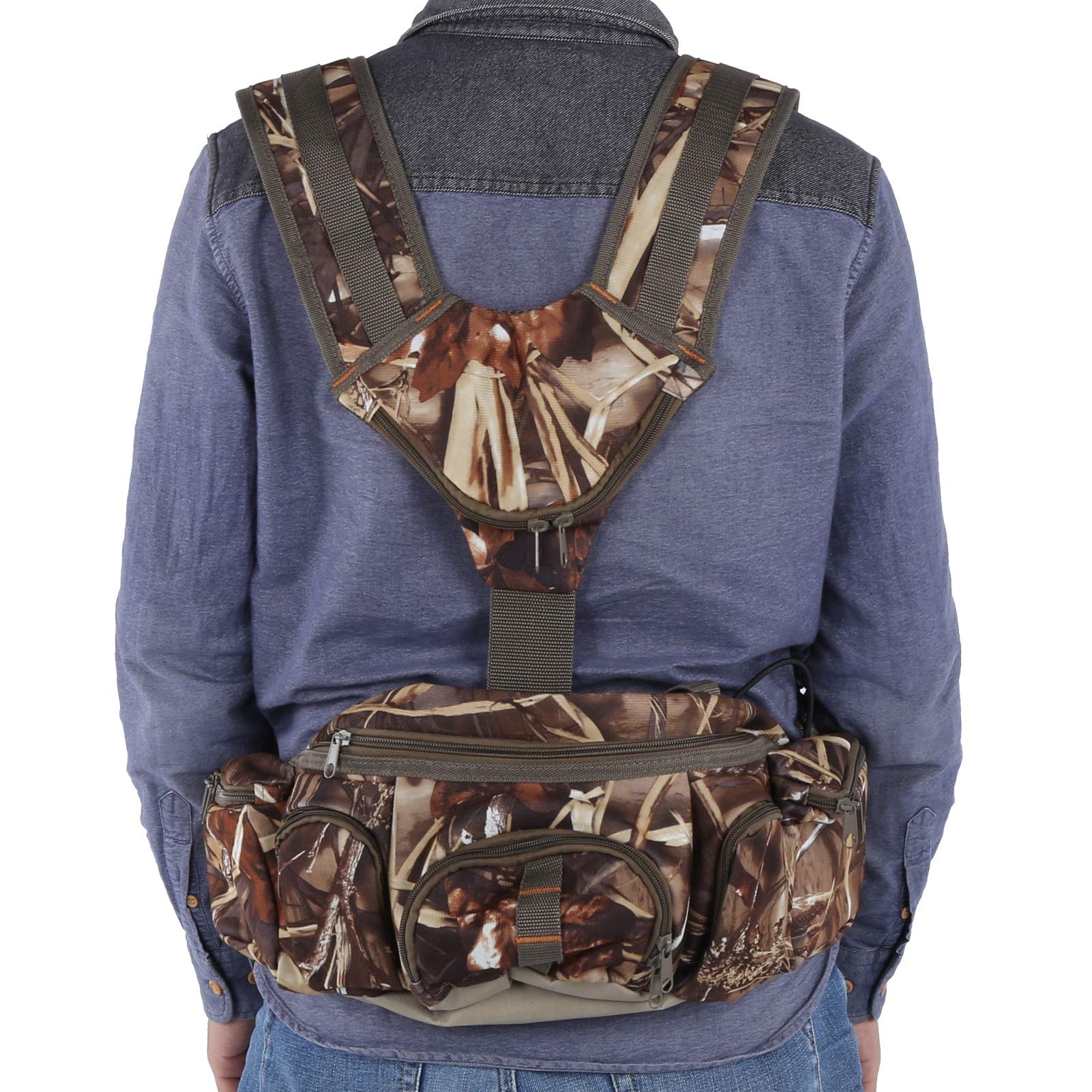 Pack de banmières extérieures, Sac à Dos de randonnée Sac à Taille avec Porte-Bouteille Camping Sac à épaule à Eau Pack de Bouteille