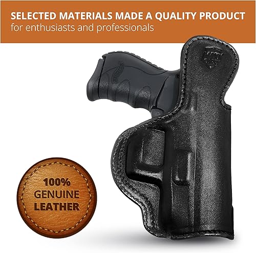 Miniatura 8 de PH - Funda de cuero genuino para pistola Walther PK380, funda de cuero táctica Iwb, funda de cuero oculta, cómoda apéndice de transporte diario,