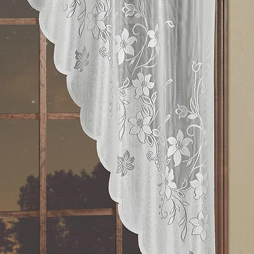Miniatura 5 de Touch of Class Vining Floral Marisol - Cenefa semitransparente para ventana, color degradado, 55 x 20 pulgadas