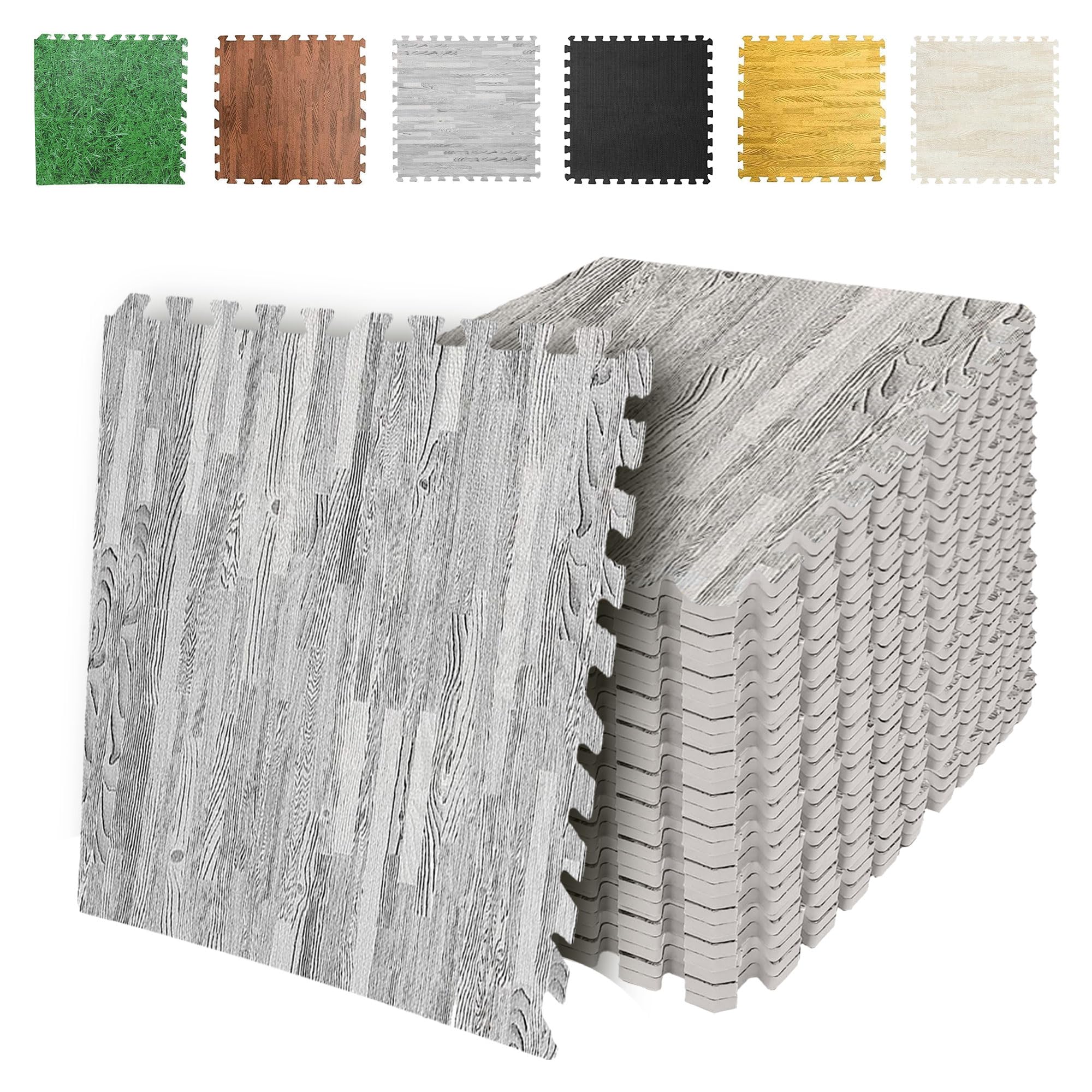 SG Traders (1.2cm) Eva Foam Mats Interlocking Gym Flooring Puzzle Exercise Mats Non-Slip Rubber Cushion Floor Tiles Interlocking Eva Mat Gym Workout Tiles (60x60cm) 24" x 24"