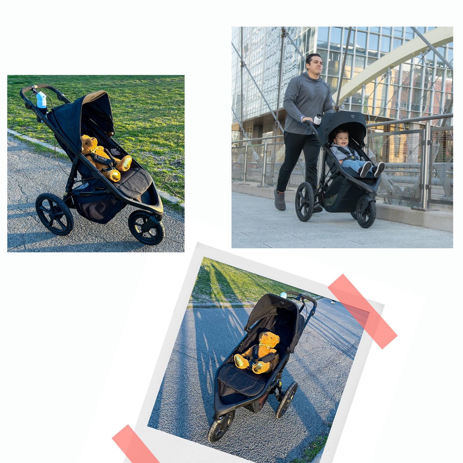 2 cinghie per passeggino da erigere (nero), universali, Sit Me Up, rimorchio per bicicletta per bambini, cintura per seggiolino per bambole, compatibile con passeggini Yoyo ecc