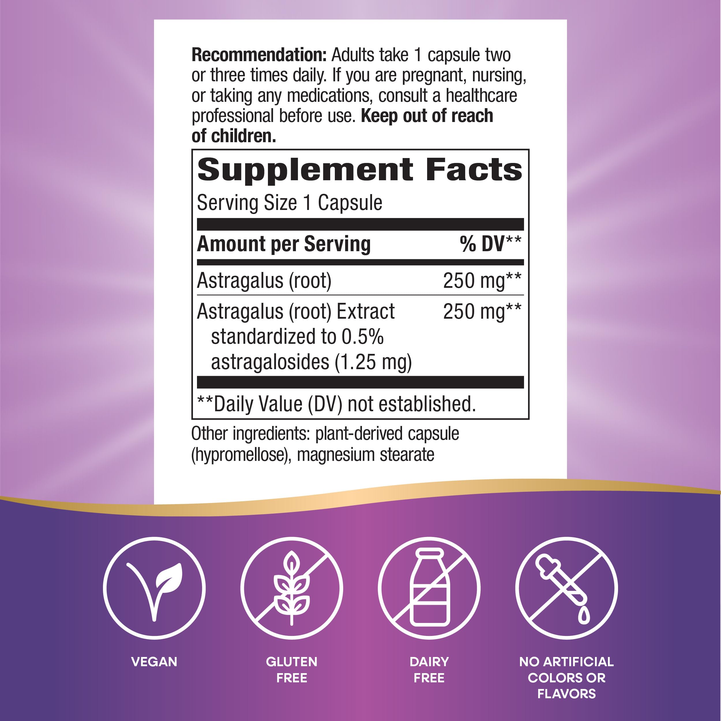 Nature's Way Astragalus Premium Extract, Supports Immune Health*, 60 ct — Amazon image 5