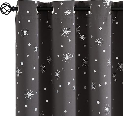 CUCRAF Cortinas opacas de 63 pulgadas de largo, juego de 2 paneles para oscurecer la habitación, aislamiento térmico, reducción de ruido, cortinas