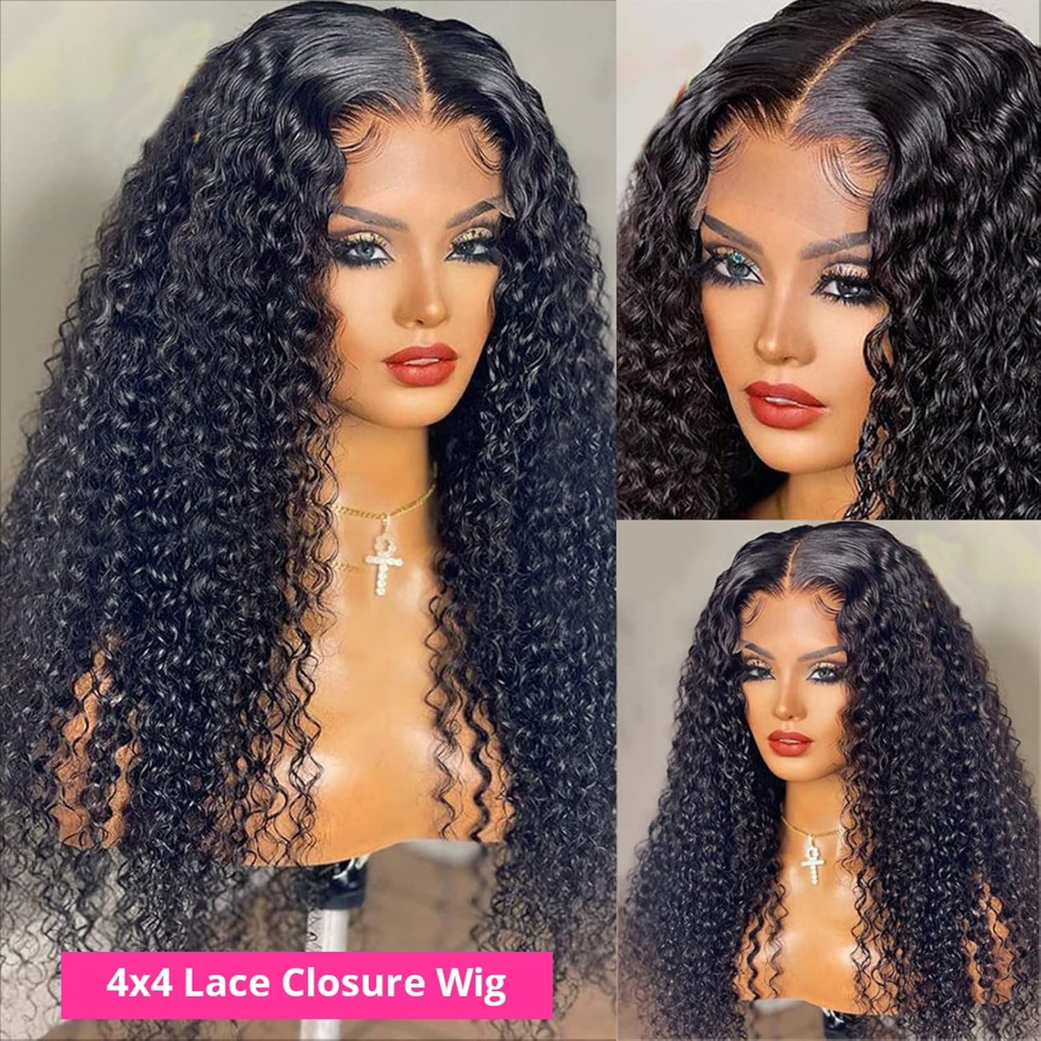 wig Water Wave Lace Front Wigs for Women Pre Plucked with Baby Hair 14-38" Long Wave Curly Human Hair Wigs Brazilian Remy Hair Wave Lace Closure Wigs Hair Replacement Wigs ( Color : 13x4 Lace Front Wi