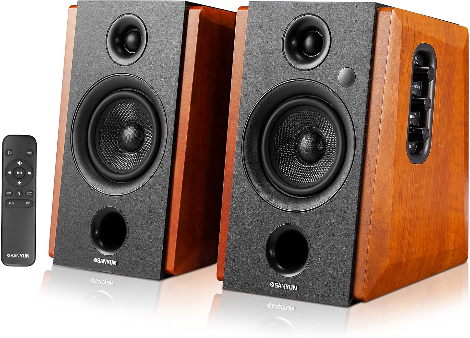 Sanyun SW228BT 80W Active Bookshelf Speakers Wireless Studio Monitors with Upgraded Features