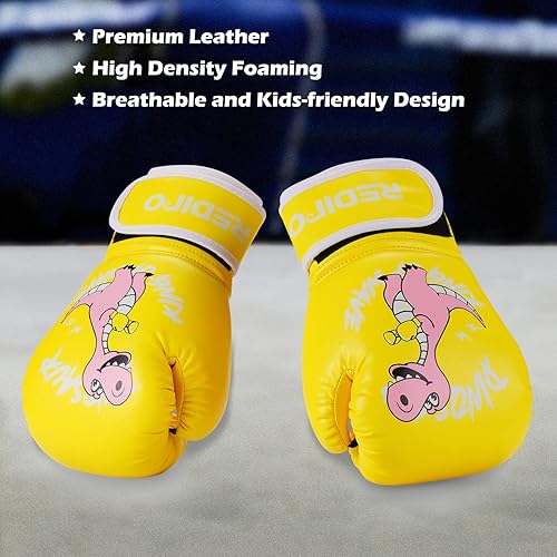 Miniatura 5 de Redipo Kids Boxing Gloves for Boys and Girls, Youth Boxing Training Gloves for Kids 3-15, 4&6OZ Punching Bag Kickboxing Thai Mitts MMA Training