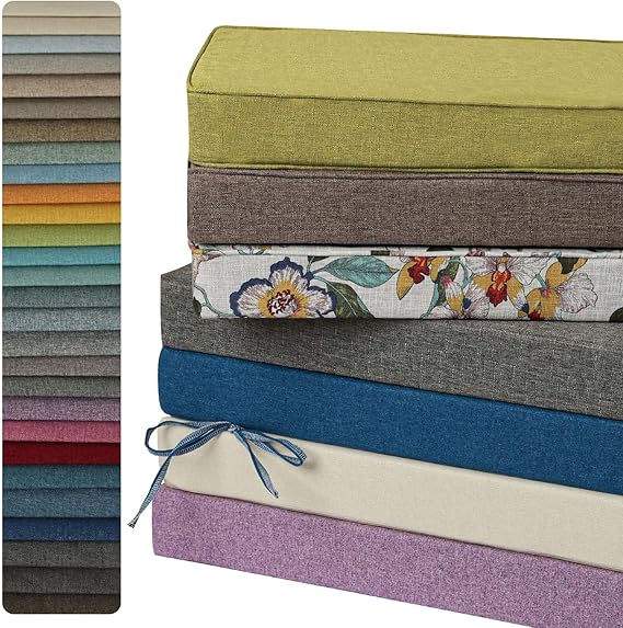 Kiyeocca Custom Bench Cushion For Furniture, Bay Window Seat Pad, Replacement RV, Sprinter Van Cushions, Garden Bench Seating Pillow