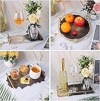 Vista 2 de Gartful - Moldes de resina para fundición, 4 moldes grandes de epoxi de silicona, molde de ágata geoda para hacer bandeja de ágata sintética, tabla