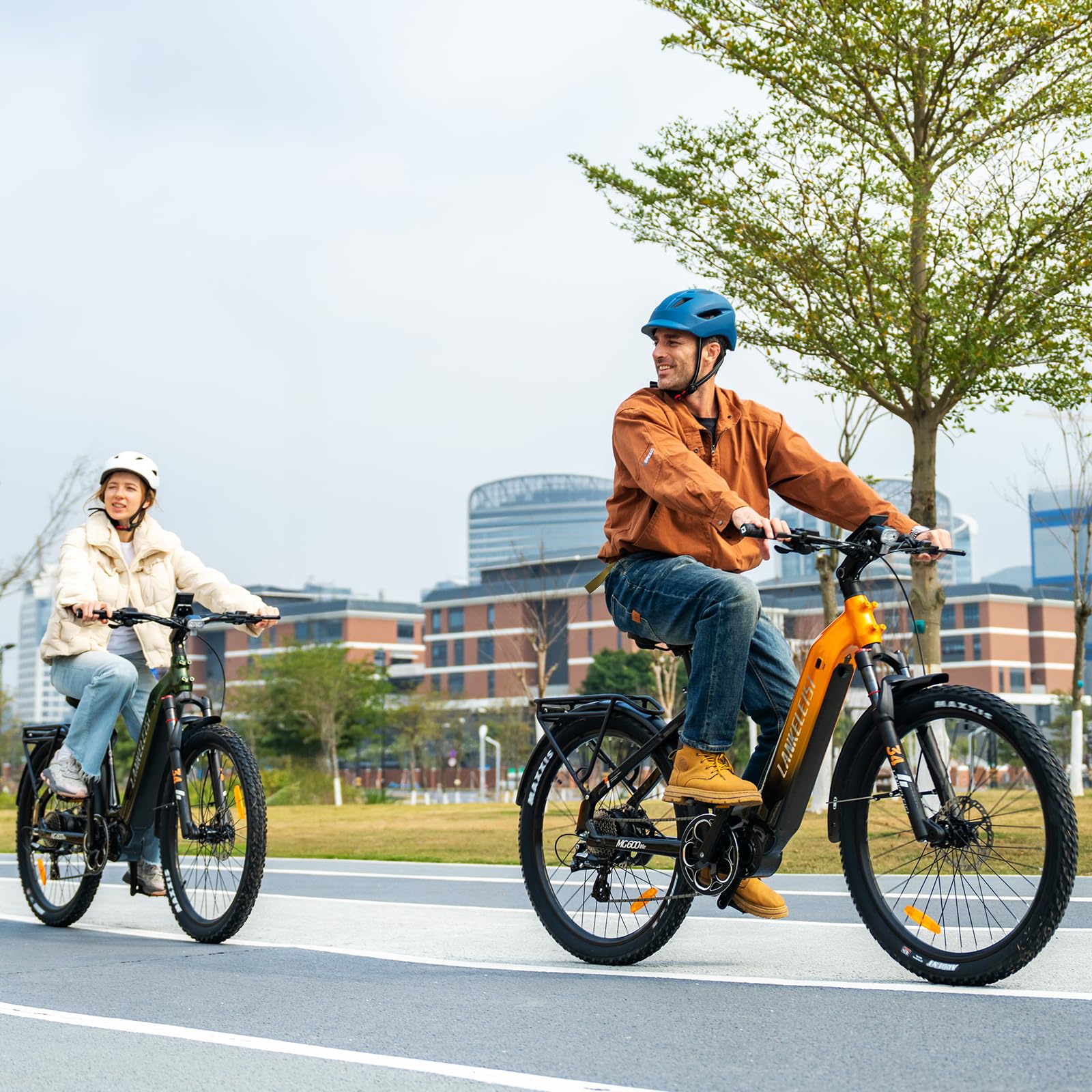 LANKELEISI MG600 Lite E-Bike Damen 27,5 Zoll Tiefeinsteiger Elektrofahrräder mit 36V 20Ah Akku, 150KM Reichweite, 8-Gang E-Fahrrad Herren für Urban, Trail & Straße