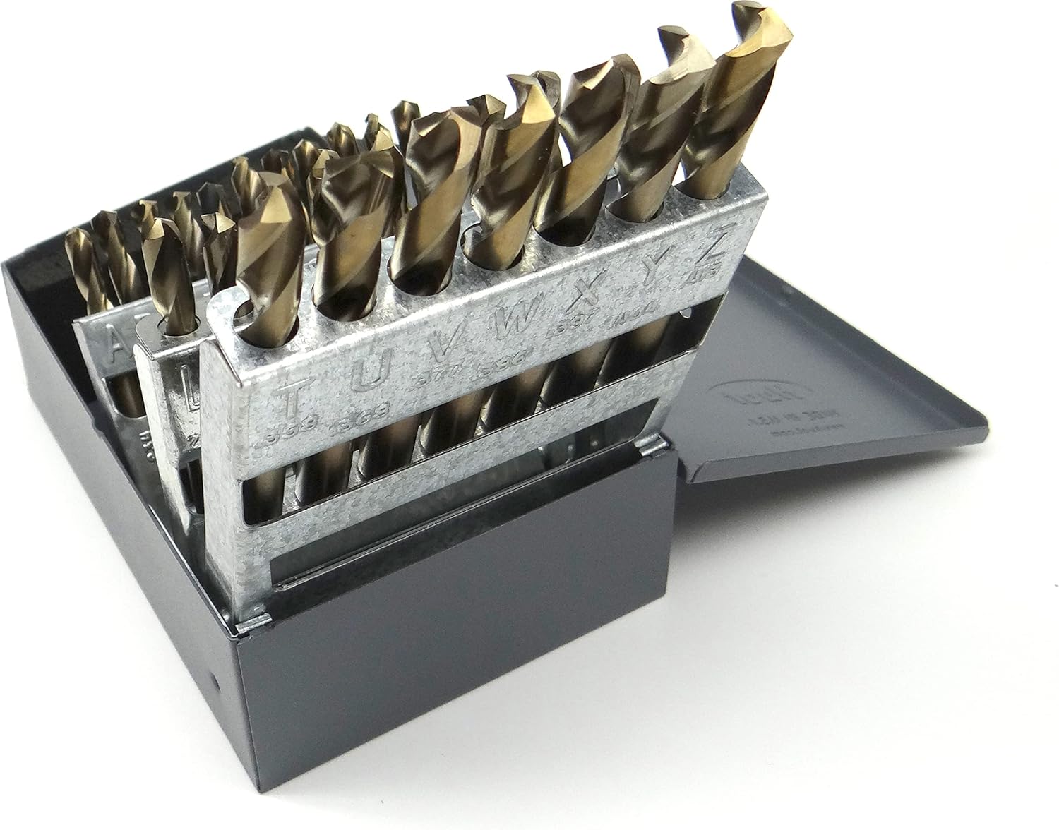 KnKut 26 Piece Short Stubby Length Drill Bit Set Letters AZ Drill