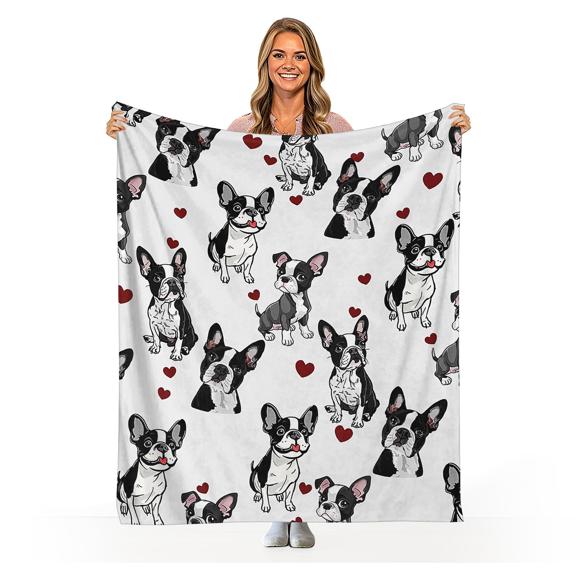 French Bulldog Blanket for Girls & Boys - Super Soft, Cozy & Plush Warm Flannel Bedding Blanket Gift for Couch, Sofa, Travel - 50x40 Inch