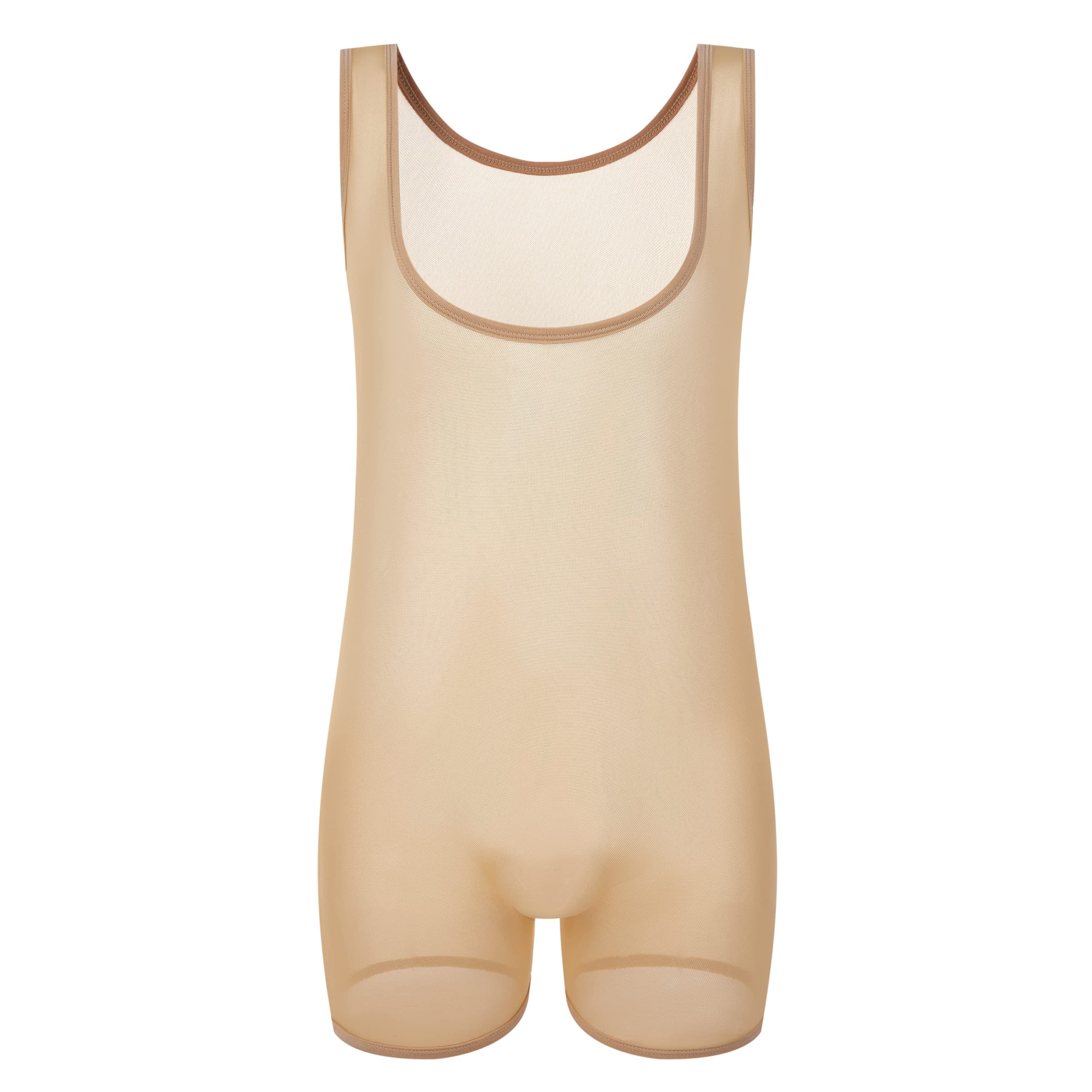 CLEVER-MENMODE Canottiera da uomo Set Canotte in rete Boxer Sexy
