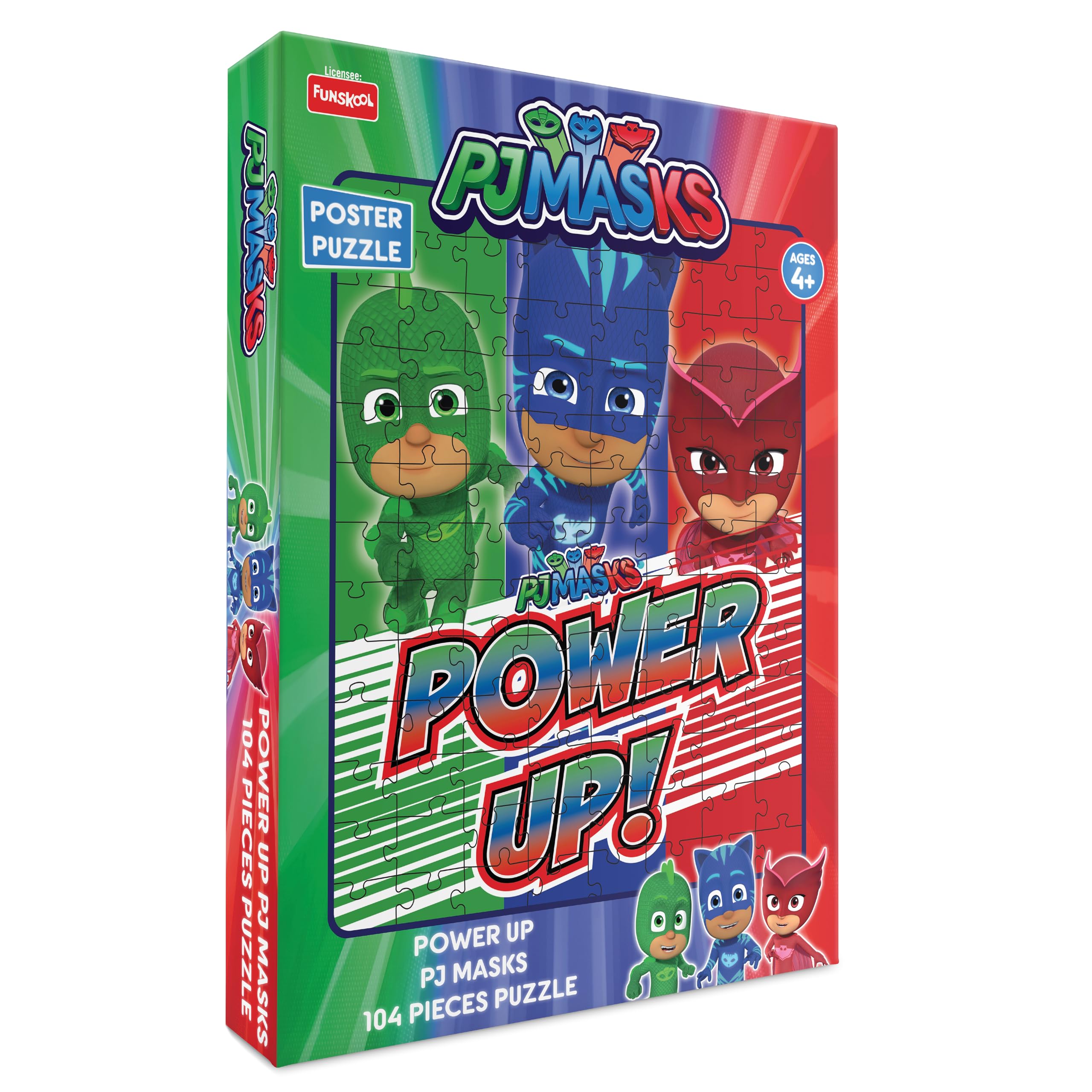 Funskool-PJ Masks - Power UP,Educational,104 Pieces,Puzzle,for 4 Year Old Kids and Above,Toy