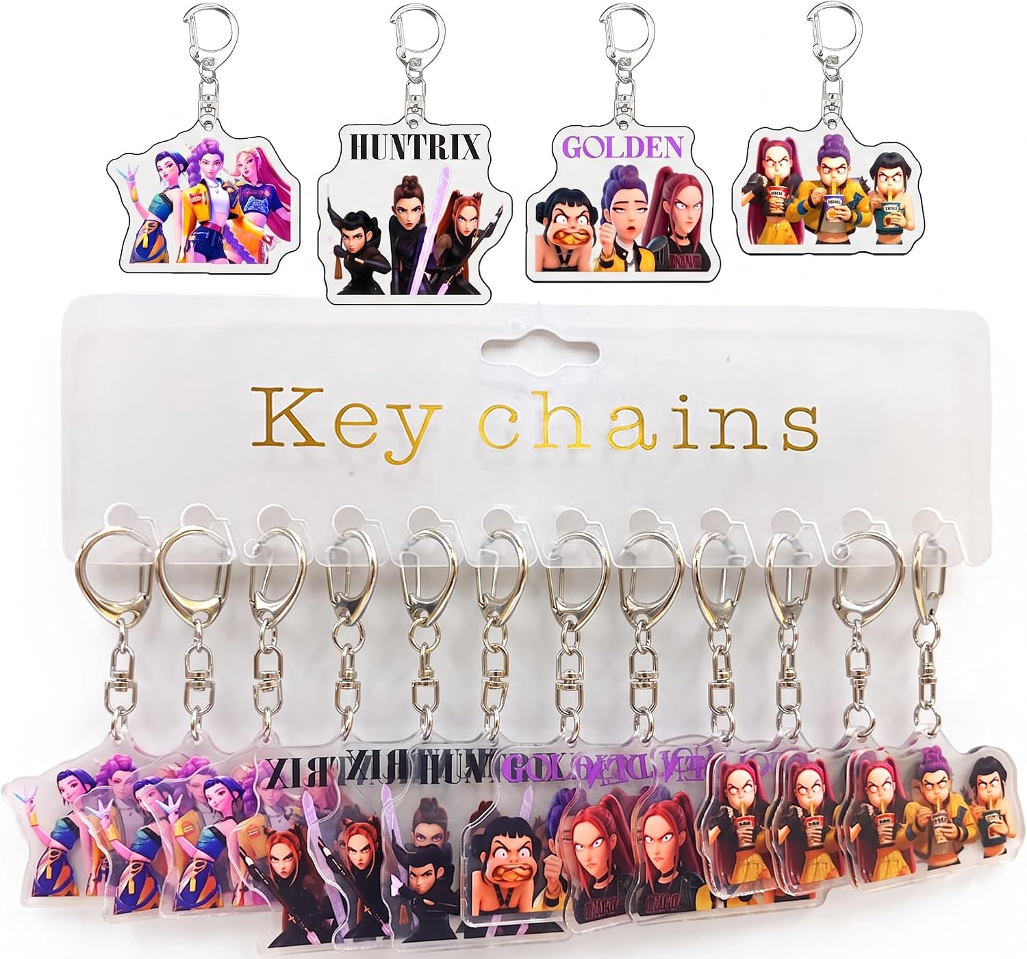 Kpop Movie Acrylic Photo Printing Keychains, Double-Sided Printing