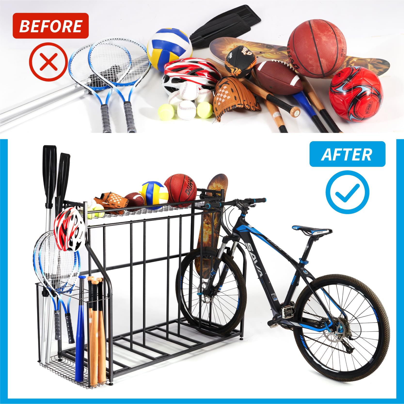 Sinoer 4-Supports, Garage, Porte-vélos, Rangements pour vélos, Appartement montagne, hybride, enfants