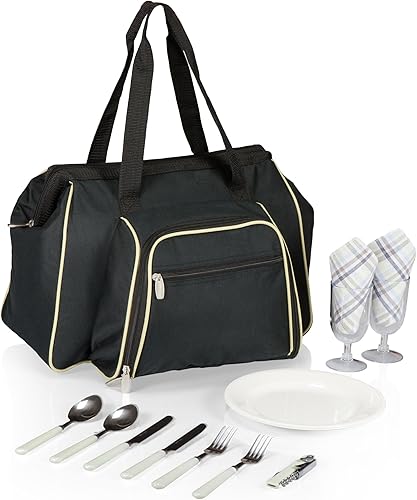 Picnic Time Toluca - Bolsa térmica térmica para pícnic, color negro