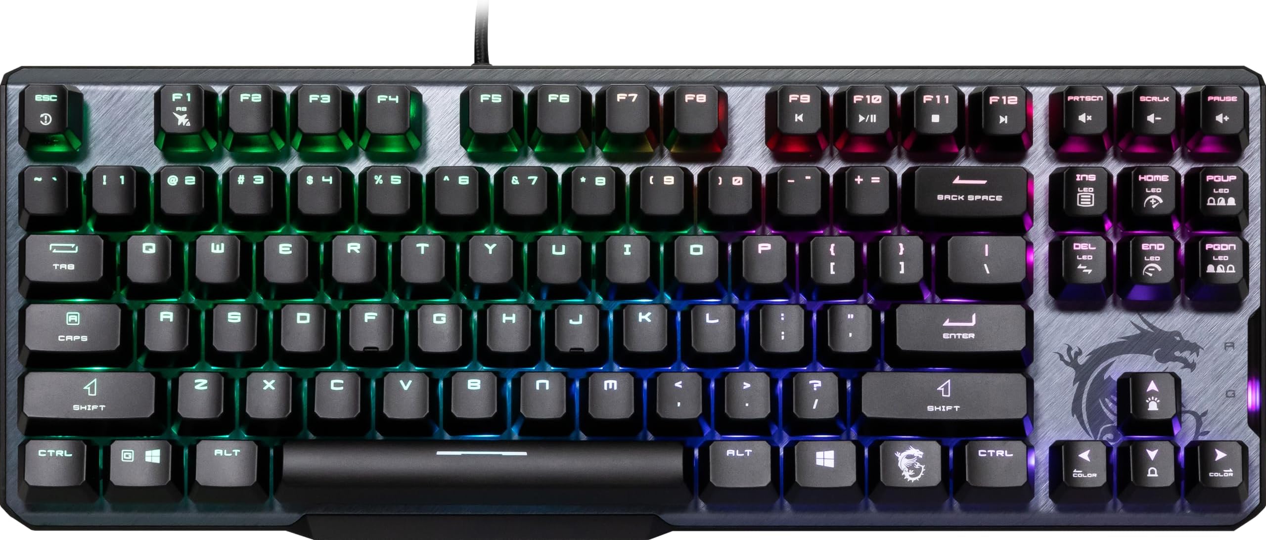 MSI Vigor GK50 Elite TKL LL US Mechanical RGB Gaming Keyboard with Kahil Blue Switches