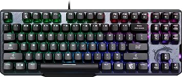 MSI Vigor GK50 Elite TKL LR US Mechanical RGB Gaming Keyboard with Kahil Blue Switches