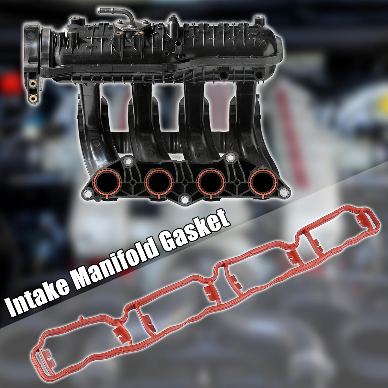 X AUTOHAUX 06F129717D Car Engine Intake Manifold Gasket for Volkswagen Tiguan Jetta for Audi A4