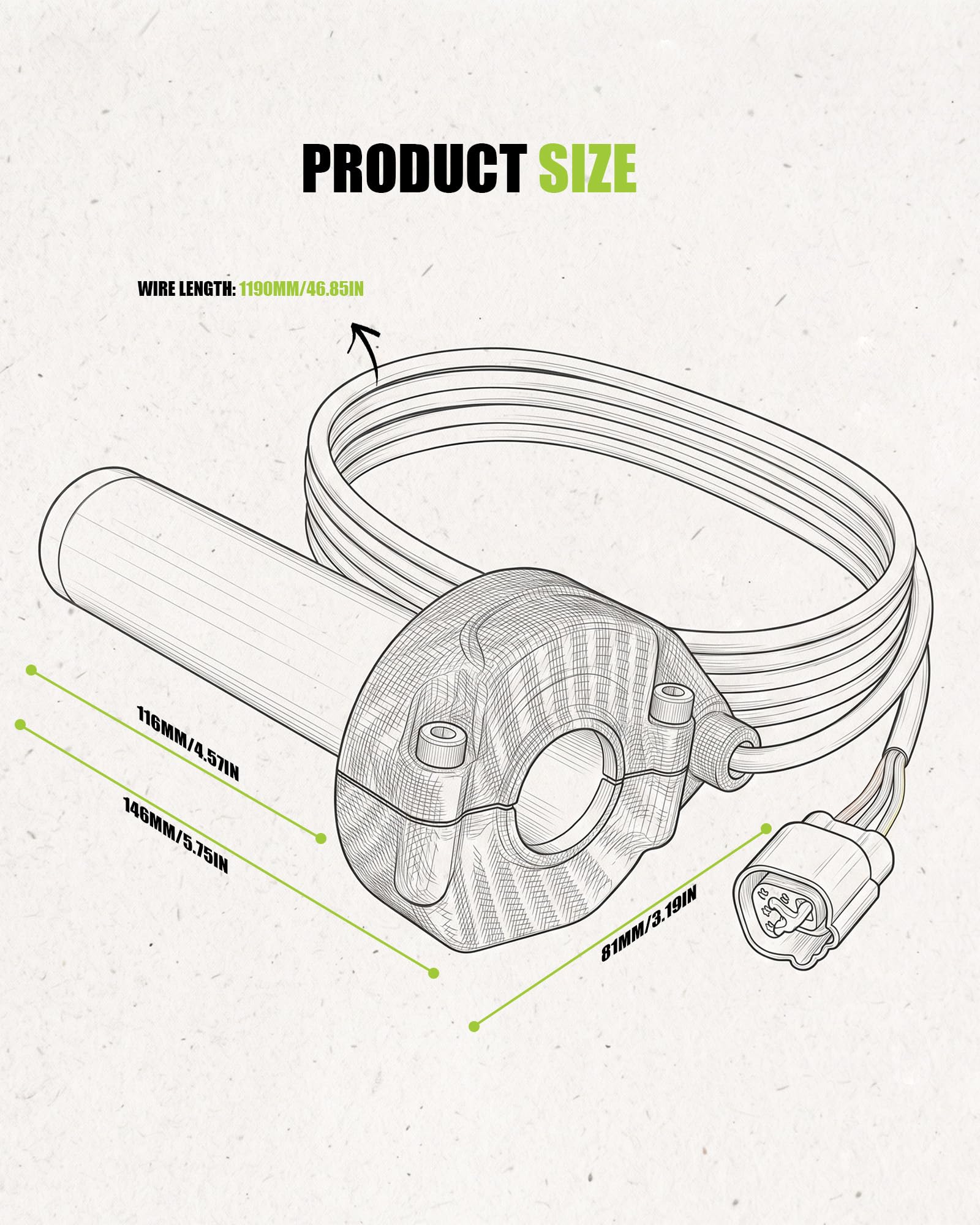 Poignées d'accélérateur torsadées pour Surron Light Bee, vélo tout-terrain électrique, kit de guidon d'accélérateur avec roulement à roulement et câble, convient pour Surron Light Bee X et S/X160/X260