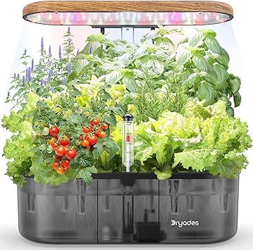 Hydroponics Growing System Indoor Garden 12 Pods Indoor Herb Garden Kit with LED Grow Light Plant Germination Kit Aeroponic Healthy Fresh Herbs Vegetables Hydroponic Planter for Home Kitchen Office