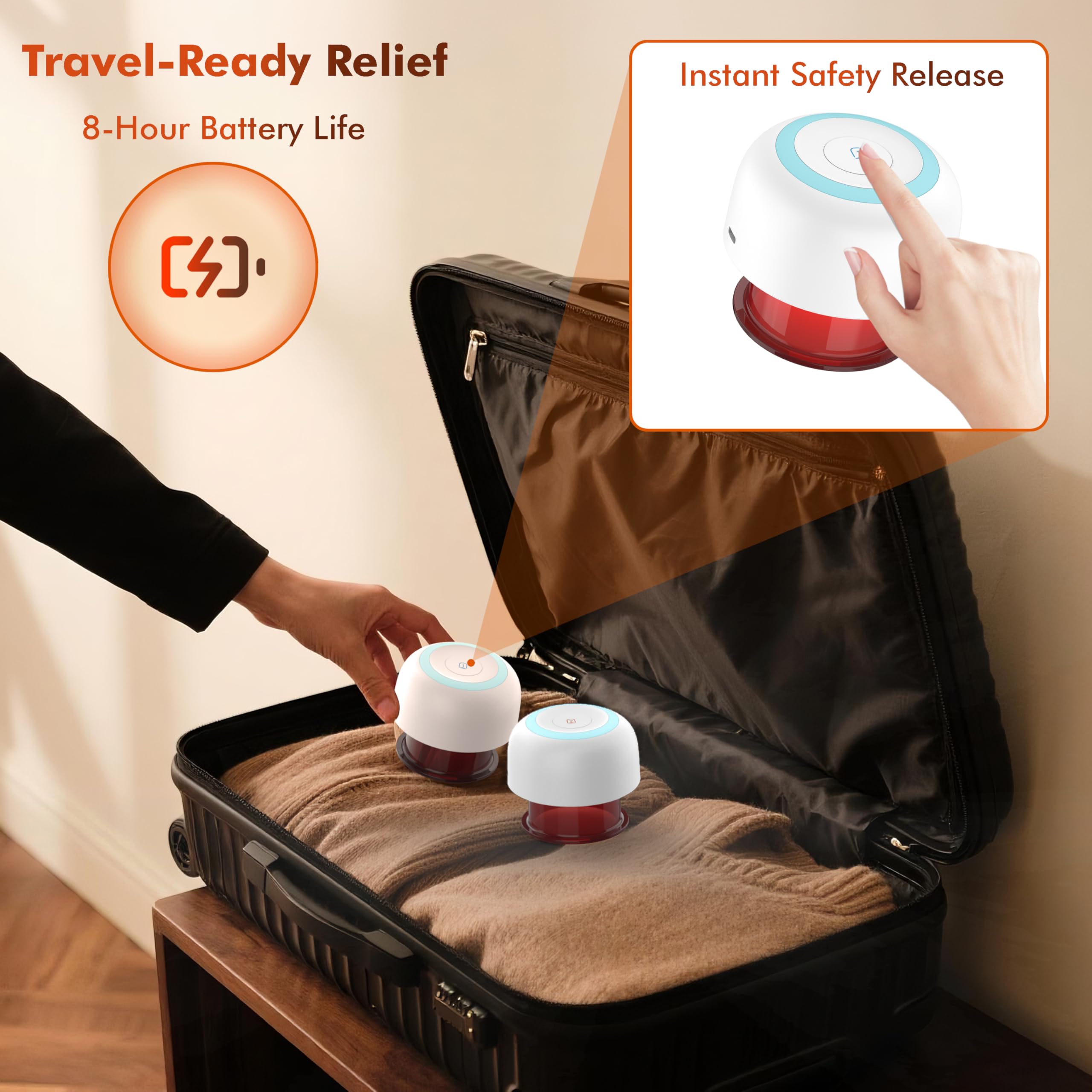 2 Pack Smart Cupping Therapy Massager, 5-in-1 Cupping Therapy Set for Pain Relief, Knots, Aches, Muscle Soreness, Electric Cupping kit for Massage Therapy with Remote Control