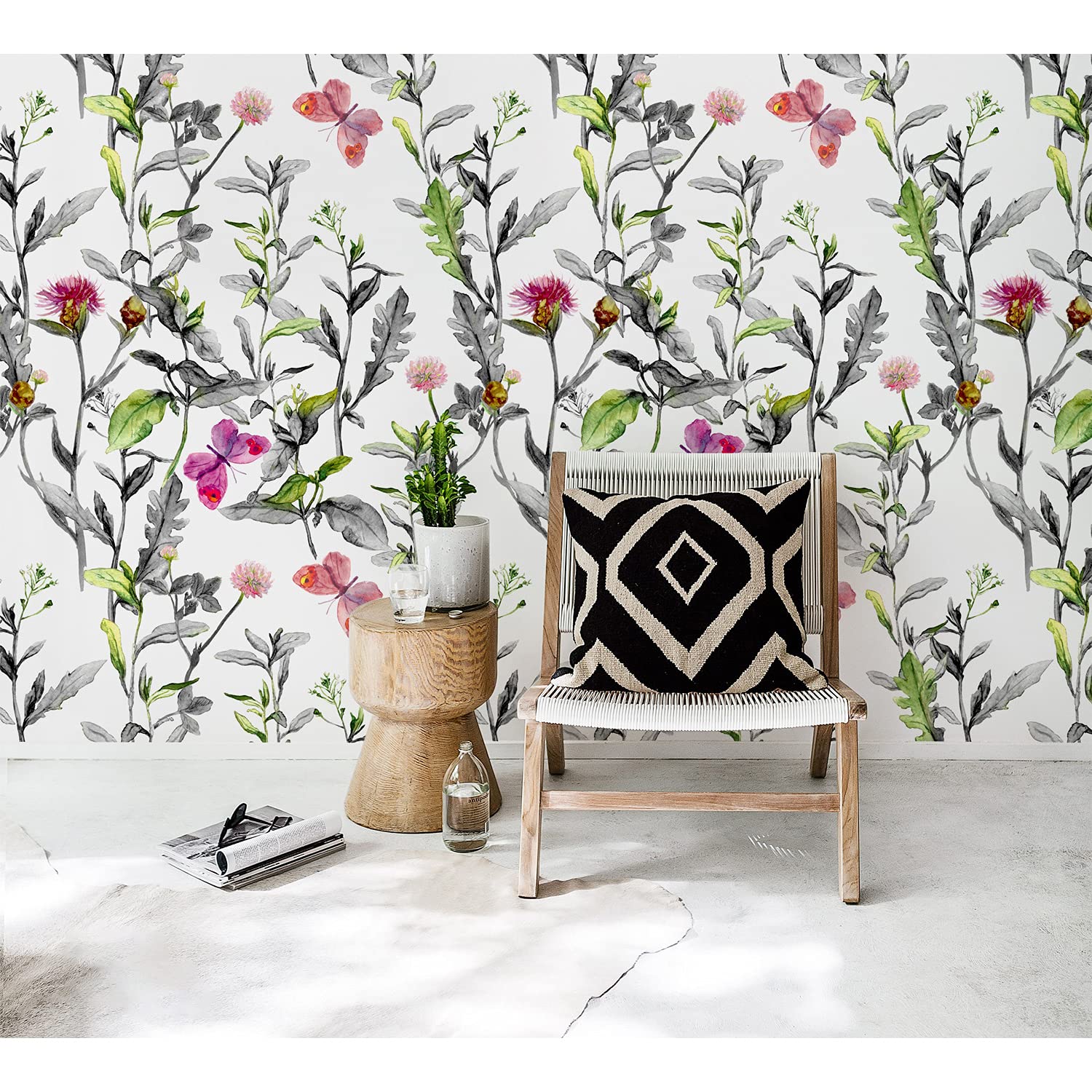 Papier peint latex fleurs de pré 208x146cm Coloray