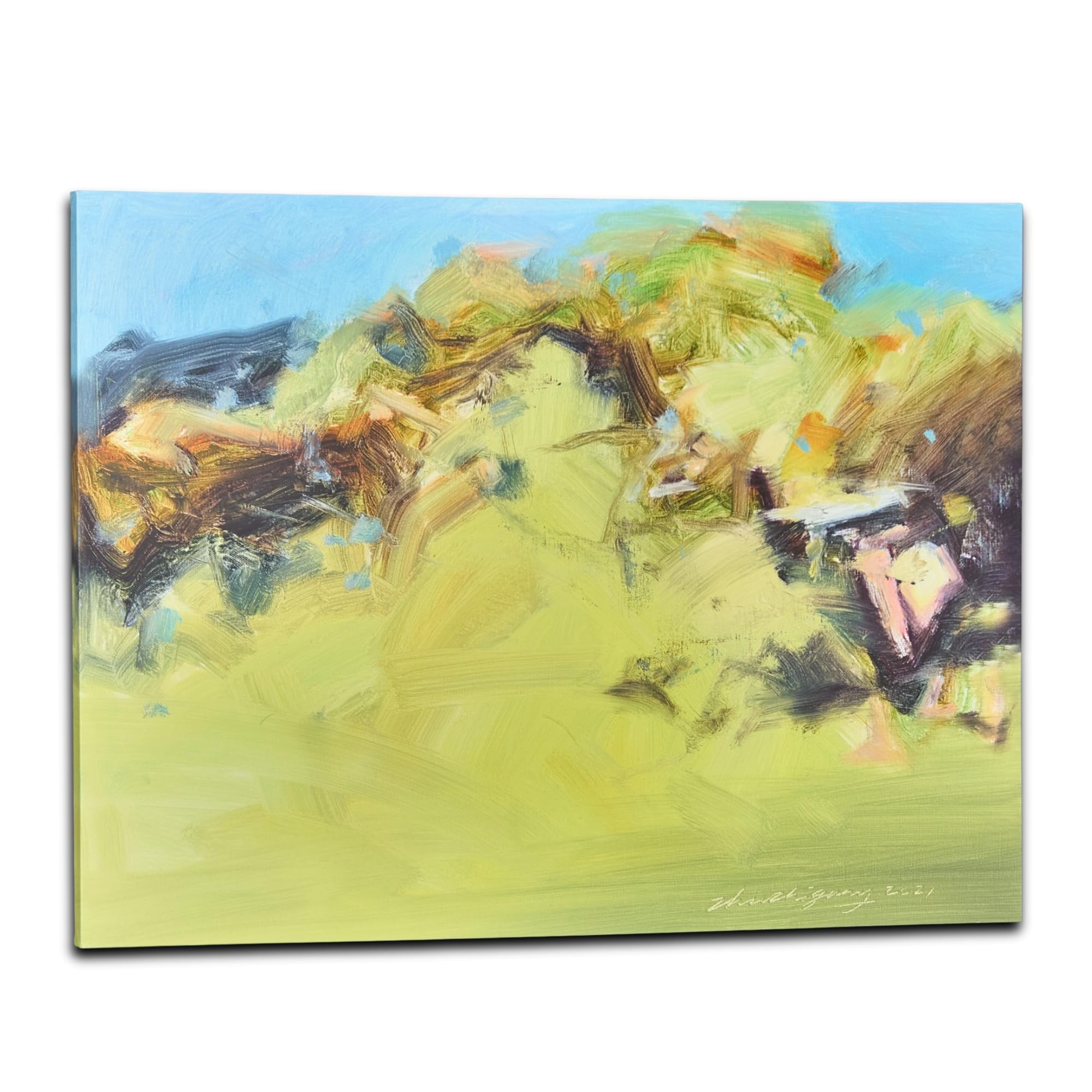 Gloliv Canvas Wall Art – Abstract Wall Decor Painting, Artist-Authorized Reproduction Canvas Prints, Modern Wall Art Decor for Living Room, Bedroom,