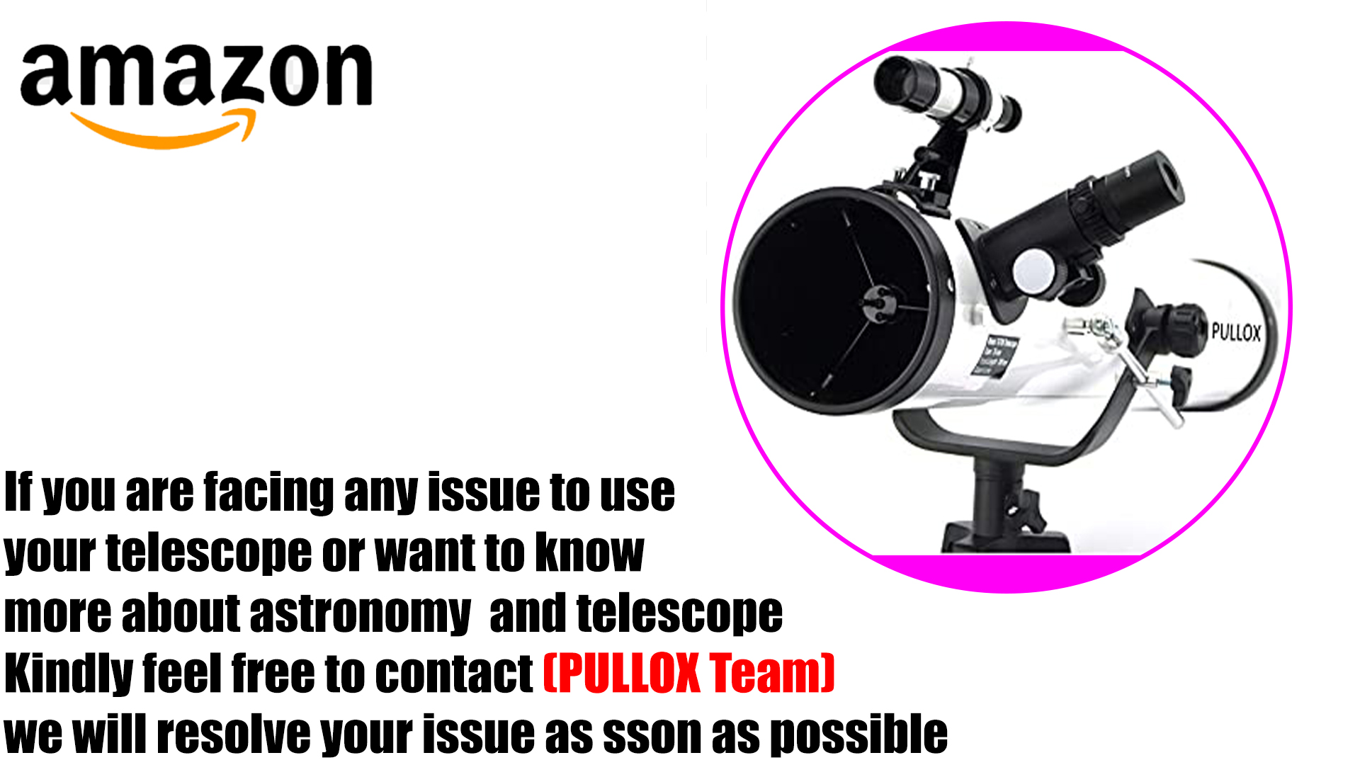 Pullox 76700 Reflector Astronomical Reflecting Telescope