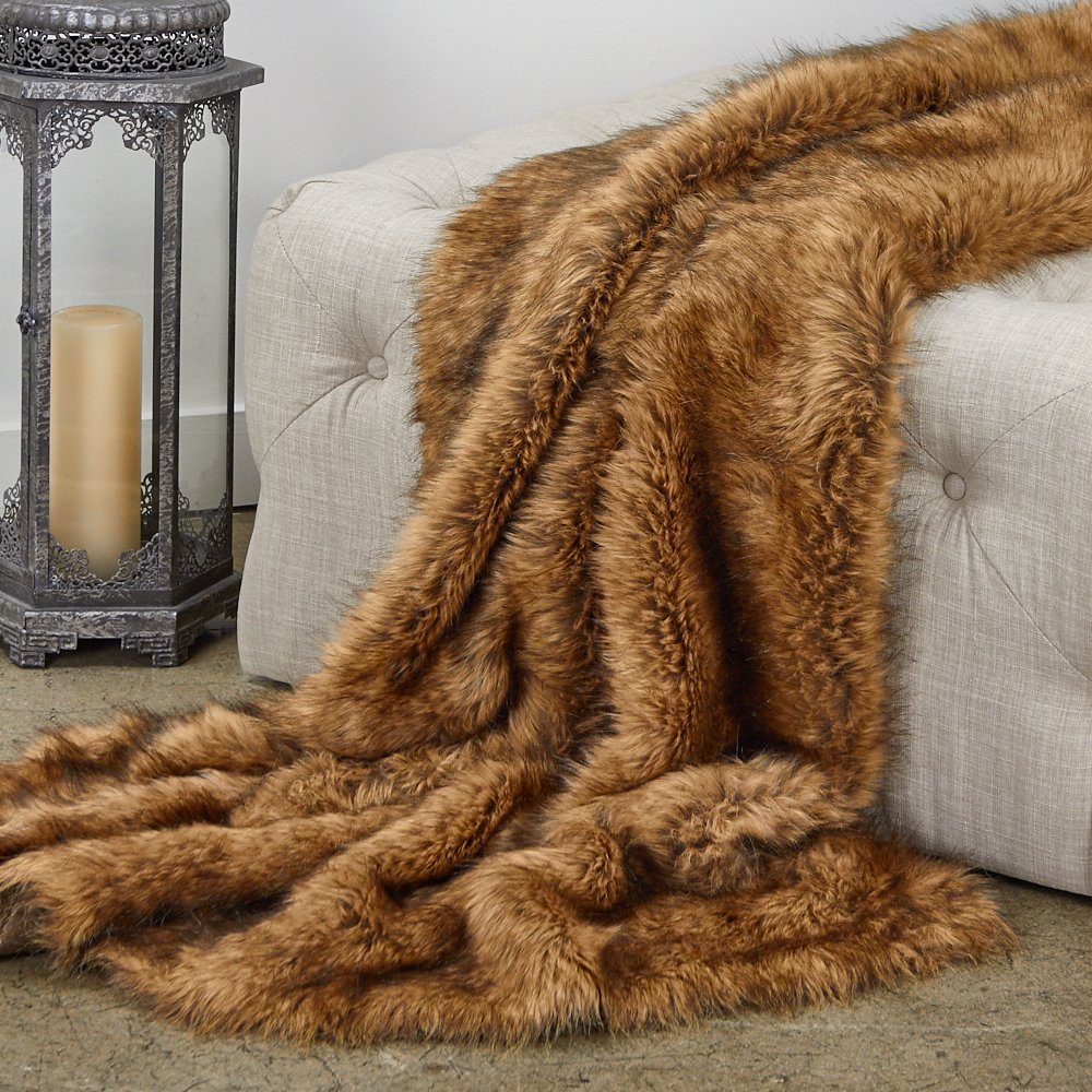 Plutus Brands Plutus Fox Luxury Throw, 102" L x 116" W California King