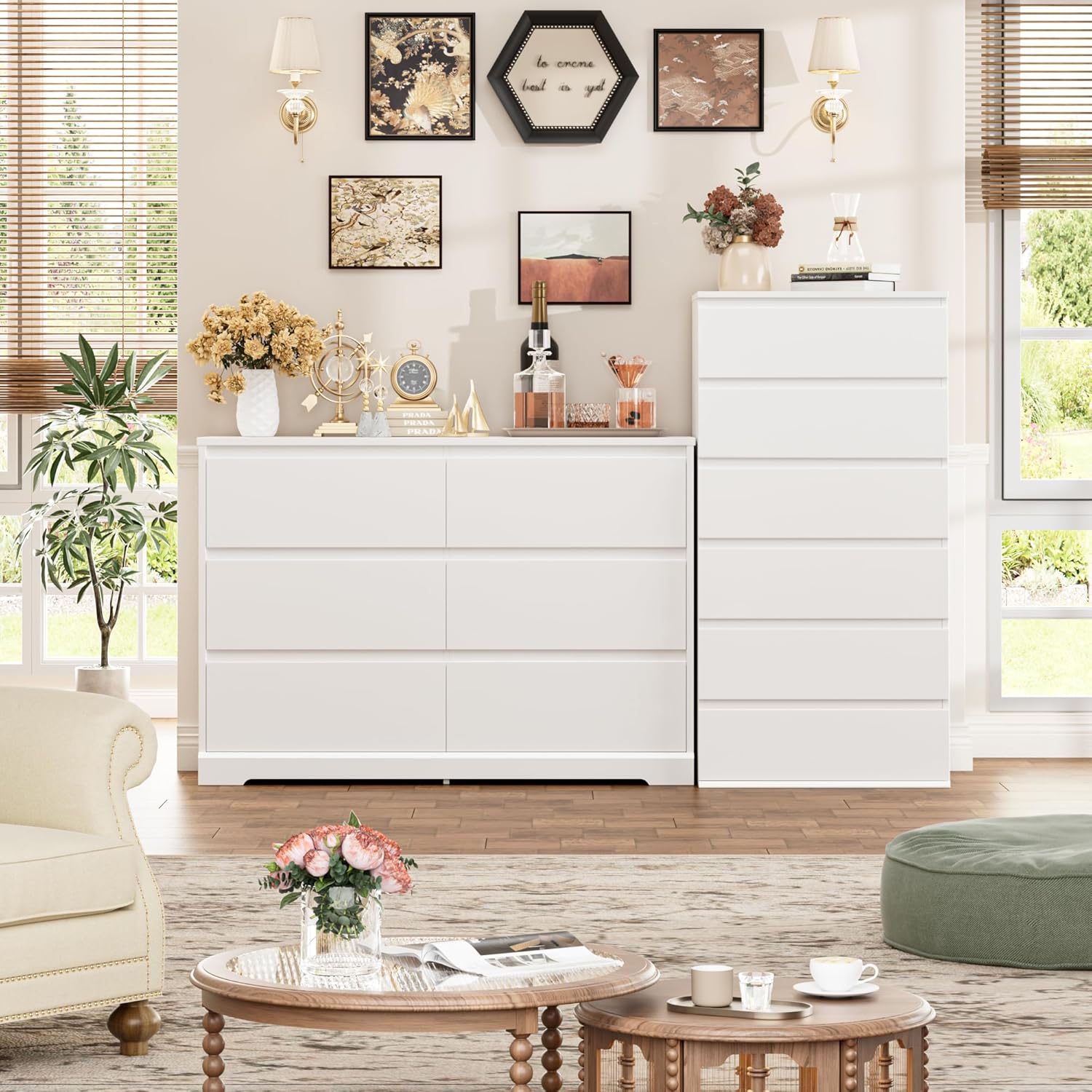 White Nursery Dresser with Soft Close Drawers