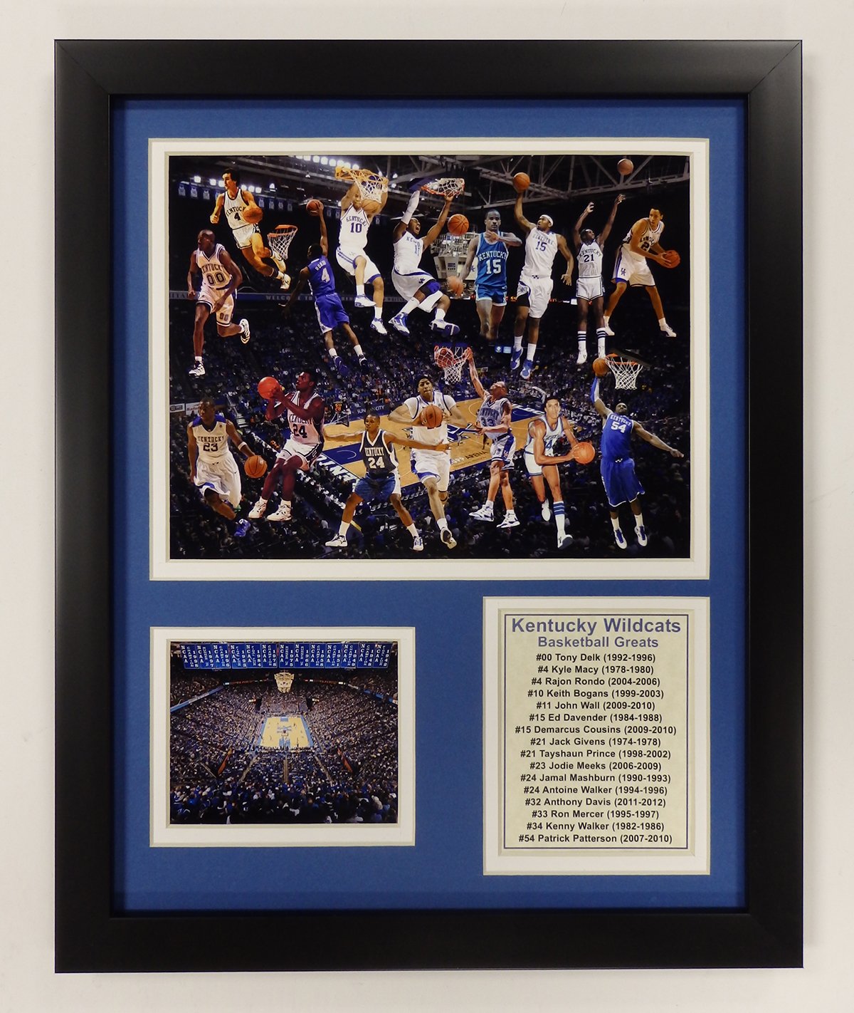 Legends Never Die NCAA Kentucky Wildcats Basketball Greats Double Matted Photo Frame, 12" x 15"