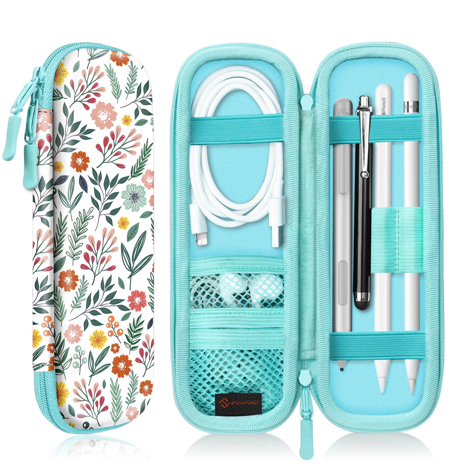 Fintie Holder Case for Apple Pencil Pro, Apple Pencil (USB-C / 1st / 2nd Generation), PU Leather Carrying Bag Sleeve Compatible with Pen, USB Cable,